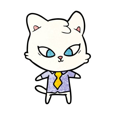 Çizgi film kedisinin vektör çizimi