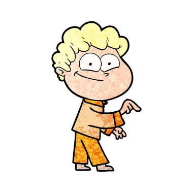 vektör çizim karikatür mutlu adam