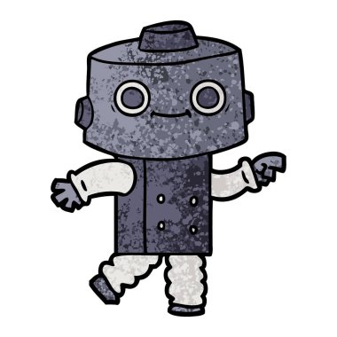 Çizgi film robotunun vektör çizimi 