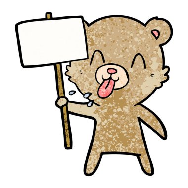 kaba karikatür ayı vektör çizim