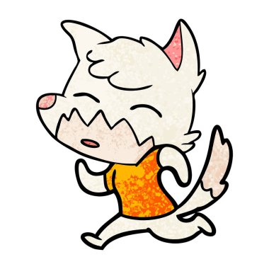 Tilki çizgi film karakteri vektör çizim