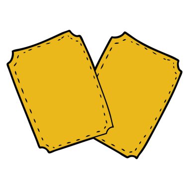 çizgi film bilet vektör çizim