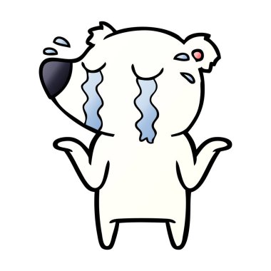 Kutup Ayısı Çizgi Filminin Vektör İllüstrasyonu