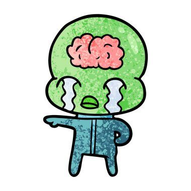 büyük beyin uzaylı ağlıyor çizgi film