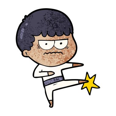 vektör çizim karikatür dostum rahatsız