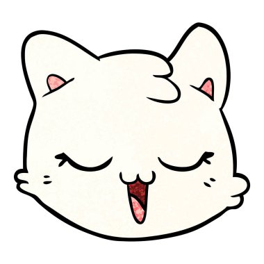 vektör çizim karikatür kedi yüz