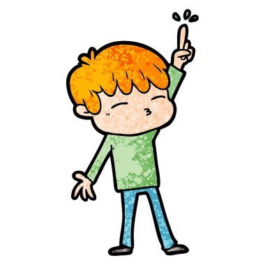 vektör çizim karikatür meraklı çocuk