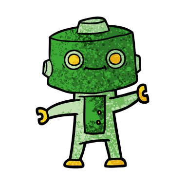 Çizgi film robotunun vektör çizimi 