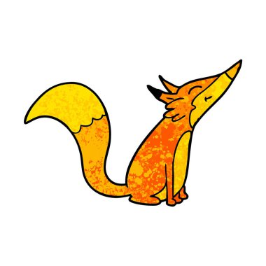 Tilki çizgi film karakteri vektör çizim