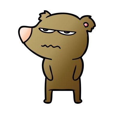 ayı çizgi film karakteri vektör çizim 