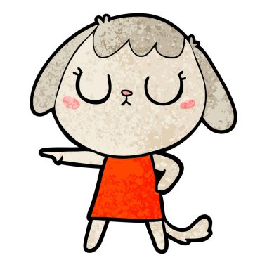 Çizgi film köpeğinin vektör çizimi