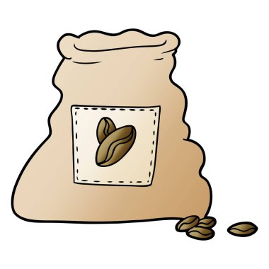 kahve fasulye çuvalı çizgi film