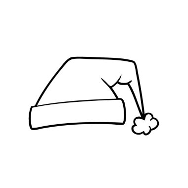 Çizgi film Noel şapkasının vektör çizimi