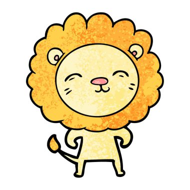 Çizgi film aslanının vektör çizimi