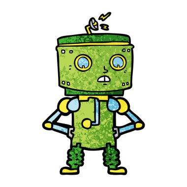 çizgi film robot el HIPS ile