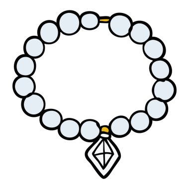 vektör çizim karikatür inci kolye