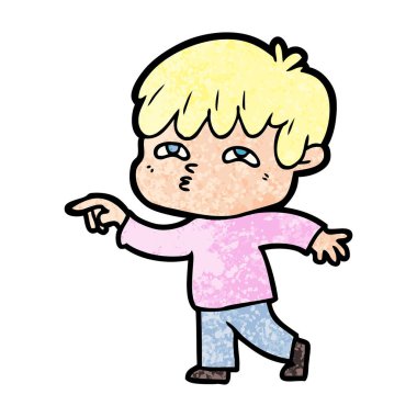 vektör çizim karikatür meraklı adam