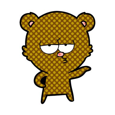 ayı çizgi film karakteri vektör çizim 