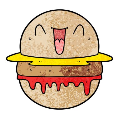 Vektör çizim karikatür burger