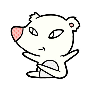 Kutup Ayısı Çizgi Filminin Vektör İllüstrasyonu