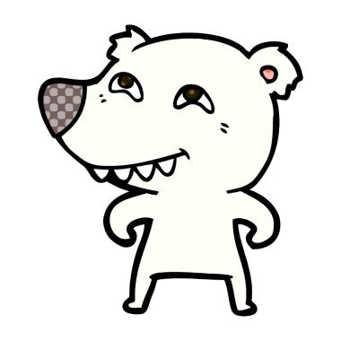 Kutup Ayısı Çizgi Filminin Vektör İllüstrasyonu