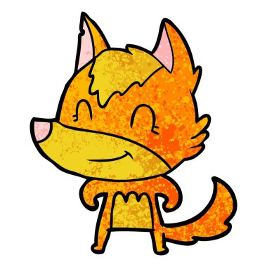 Tilki çizgi film karakteri vektör çizim