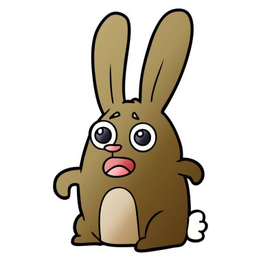 Çizgi film tavşanının vektör çizimi