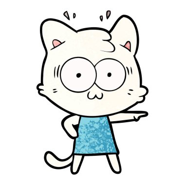 vektör çizim karikatür sürpriz kedi