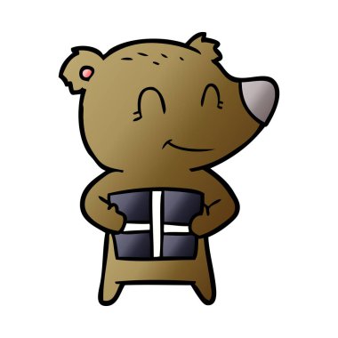 çizgi film chraracter hediye ile ayı