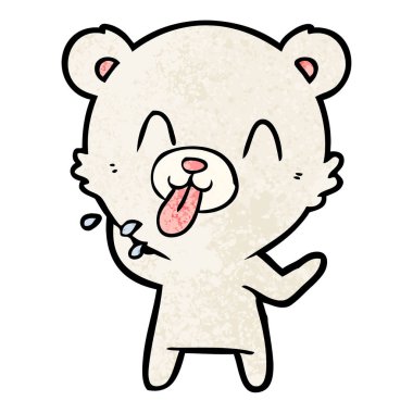 dilini kaba karikatür kutup ayısı