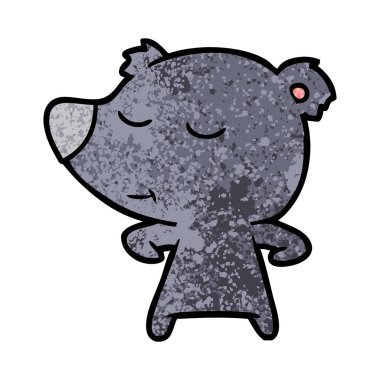 ayı çizgi film karakteri vektör çizim 