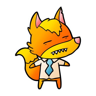 ofis işçi tilki çizgi film karakteri