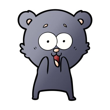 ayı çizgi film karakteri vektör çizim 