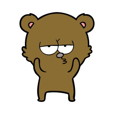 ayı çizgi film karakteri vektör çizim 