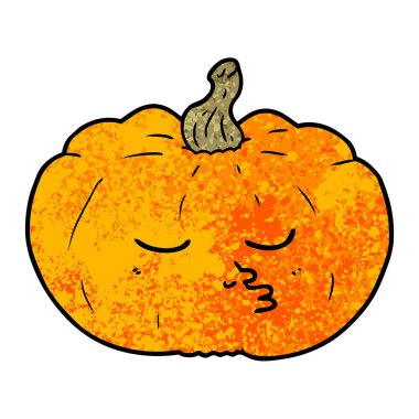 Çizgi film balkabağının vektör çizimi