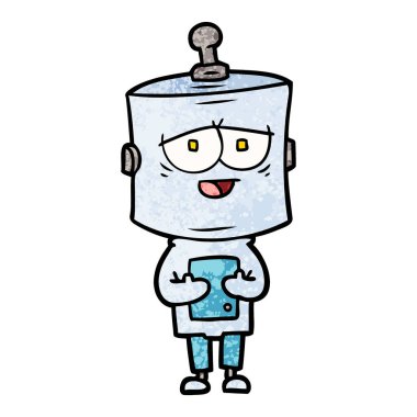 Çizgi film robotunun vektör çizimi 