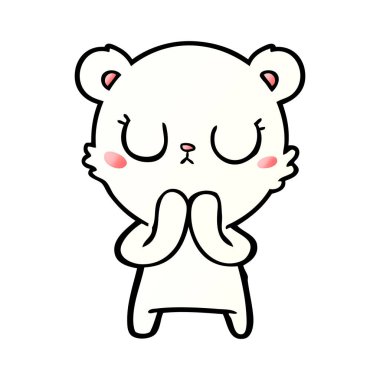 Kutup Ayısı Çizgi Filminin Vektör İllüstrasyonu