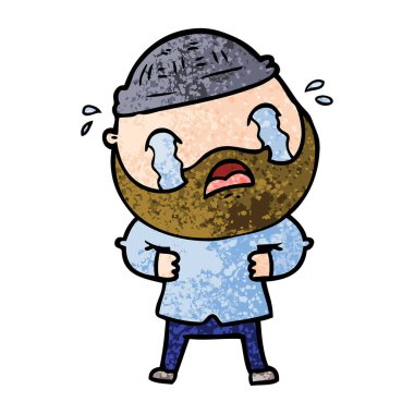 sakallı adam ağlıyor çizgi film