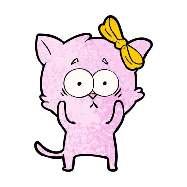 Çizgi film kedisinin vektör çizimi