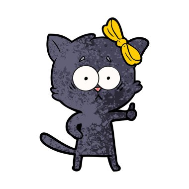 Çizgi film kedisinin vektör çizimi