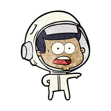 Çizgi film astronotunun vektör çizimi