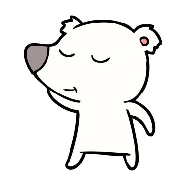 Kutup Ayısı Çizgi Filminin Vektör İllüstrasyonu