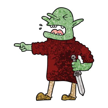 çizgi film cin bıçak ile