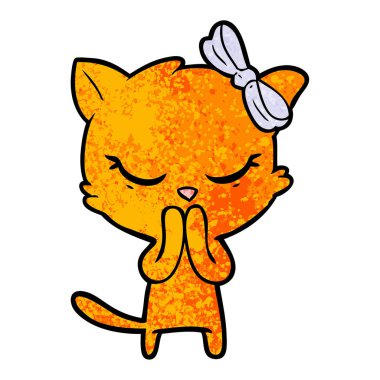 Çizgi film kedisinin vektör çizimi