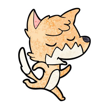 vektör çizim dostu karikatür Fox