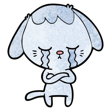 şirin köpek yavrusu ağlayan çizgi film