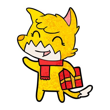 Tilki çizgi film karakteri ile hediye