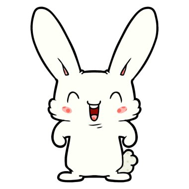 Çizgi film tavşanının vektör çizimi