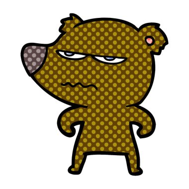 ayı çizgi film karakteri vektör çizim 