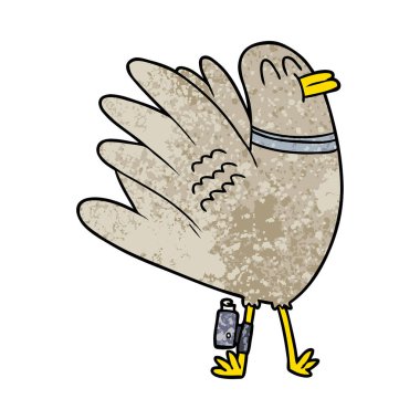 vektör çizim karikatür güvercin